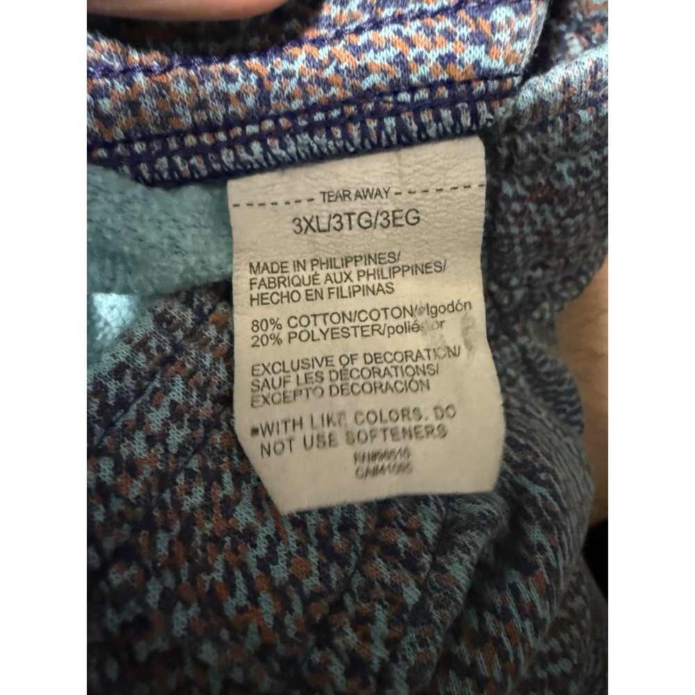Under Armour Pants Mens 3XL Blue Purple Patterned Fleece Joggers Geometric - Picture 7 of 7